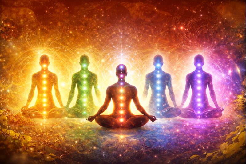 अन्नमय. शरीर. प्राणमय. ऊर्जा. मनोमय. विचार और भावना. विज्ञानमय. विवेक. आनंदमय. शांत पूर्णता की झलक.